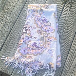 Floral Paisley Fringe Scarf